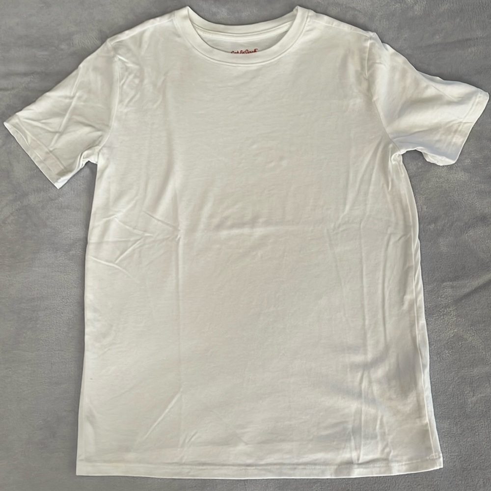Boys Cat & Jack Short Sleeve White Tee- Size L (12-14) NWOT